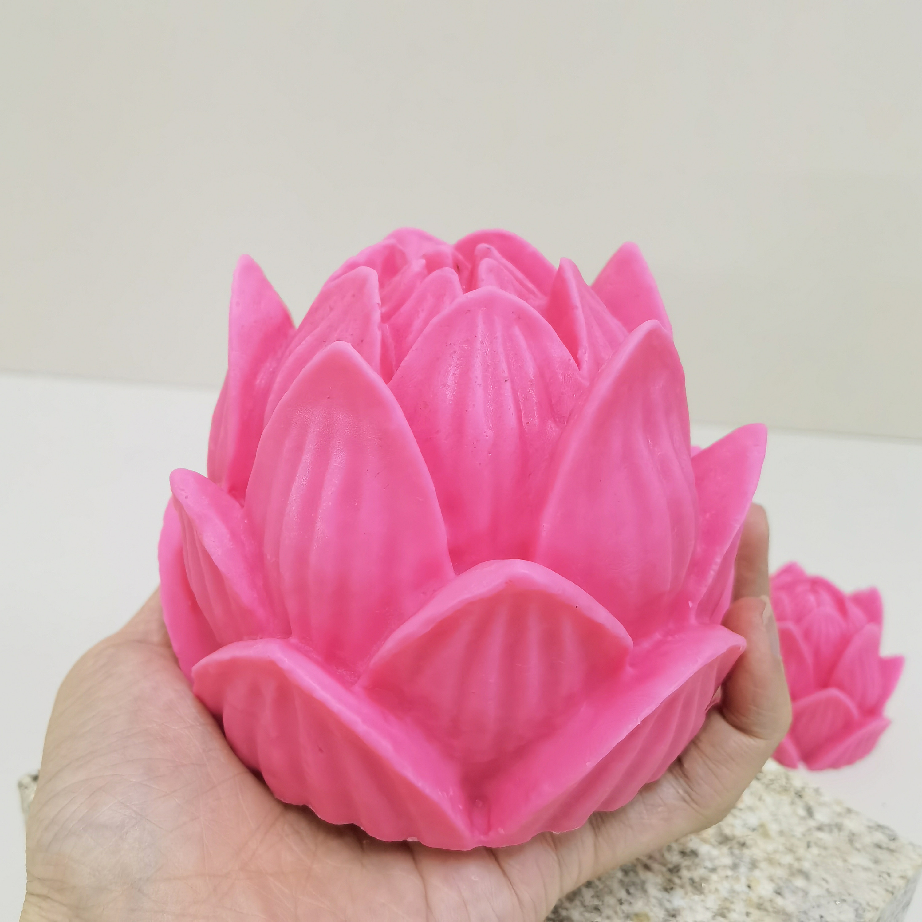 3D Lotus Flower Aroma Candle Silicone Mold DIY Handmade Soap Plaster Resin Ornaments Cake Baking Making Supplies
