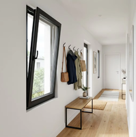 Ventana Abatible y Giratoria de Aluminio Arqueada Personalizada BOCHARM, Estilo Europeo, Elegante Ventana Panorámica Romántica para Decoración del Hogar