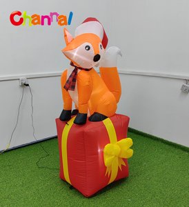 New Design Festive <strong>Fox</strong> <strong>Christmas</strong> Inflatable Decor LED Light up Outdoor Garden Patio <strong>Decoration</strong> for Holiday Display - Product Image 3
