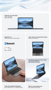 Nuevo Teclado Inalámbrico BT <span class=keywords><strong>de</strong></span> Aleación <span class=keywords><strong>de</strong></span> Aluminio, Delgado, Tamaño Completo, con Interfaz USB C para iPad (A16) 11" (2025) - Product Image 5