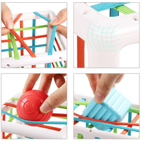Blocs de formes sensorielles pour tout-petits, développement de la motricité fine, jouets éducatifs Montessori, bac de rangement, trieur de formes, jouets pour bébés