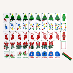 Fichas <span class=keywords><strong>de</strong></span> Mahjong Acrílicas con Temática Navideña, Duraderas, Blancas, Estilo Dominó, para Juegos Navideños, Fiestas Familiares, Regalo - Product Image 1