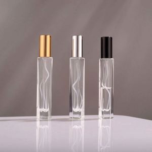 Luxury Round/Square Perfume Bottle 10ml 15ml Slim Tall Thick Bottom Crimp <b>Screw</b> Glass Bodyworks Screen Printing <b>Pump</b> Sprayer - Product Image 1