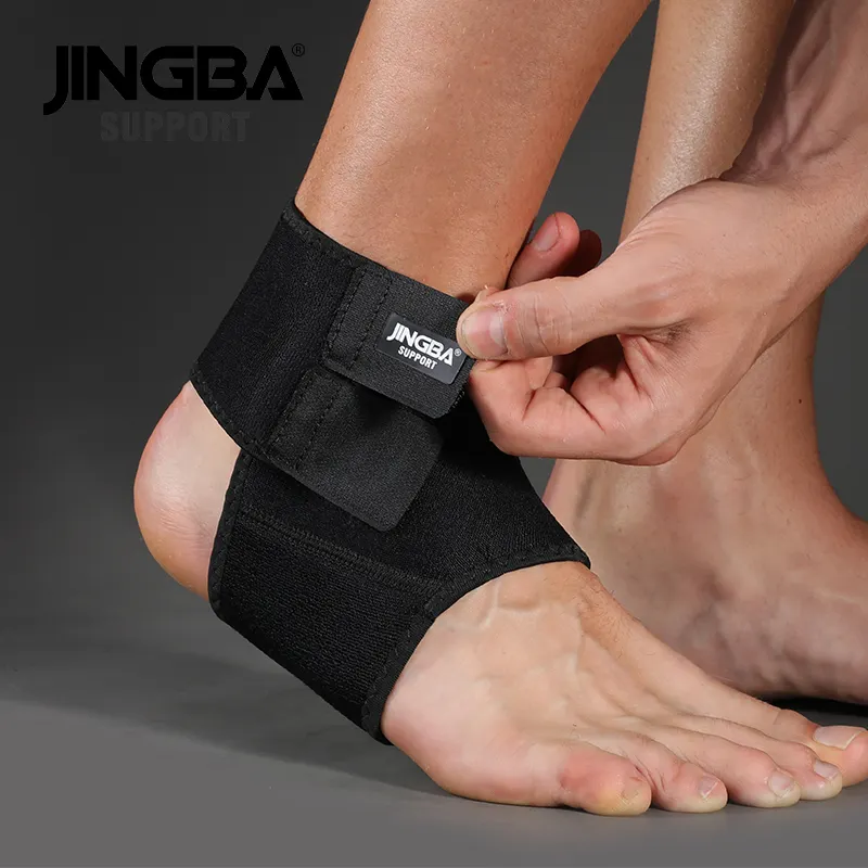 JINGBA OEM/ODM layanan Gym Neoprene bernapas pergelangan kaki dukungan dapat disesuaikan kaus kaki achilles penjepit sendi bertekanan