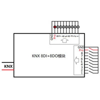 KNX 8DI + 8DO H8I8O Module 8 entrées 8 sorties pour carte de relais de contrôle