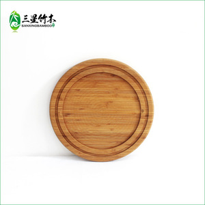 Venta directa de fábrica de bandejas de bambú para pizza con placas de queso y carne de res incorporadas, bandejas redondas. - Product Image 2