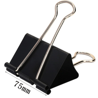 Clip Metálico de Cola Larga para Documentos, Carpeta con Clip, Clip para Facturas de Colores, para Oficina y Estudio