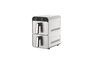 <span class=keywords><strong>Friteuse</strong></span> à air électrique <span class=keywords><strong>double</strong></span> pile de 11 litres Style carré moderne Panier <span class=keywords><strong>double</strong></span> manuel sans huile 1 an pour gril ménage - Product Image 2