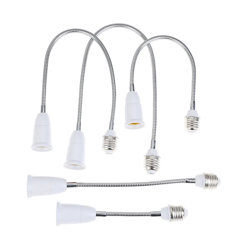 Flexible E27 to E27 LED Lamp Base Holder Bulb Screw Socket Adapter 20-60cm Extension Light Holder Converter Fitting