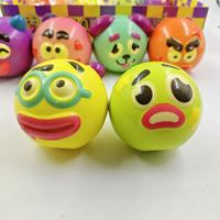Balle anti-stress créative en forme de tête de chien, jouet sensoriel souple en PU, jouet à presser, cadeau en boîte pour fête