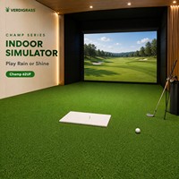 Tapis de golf en gazon artificiel en PP haute densité, écologique et durable, pour la pratique du golf à domicile, toutes conditions météorologiques