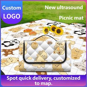 Tapis de pique-nique rectangulaire en tissu Chunya, imperméable, anti-humidité, antidérapant, en coton épaissi à ultrasons, portable pour le camping en plein air - Product Image 2