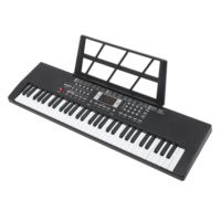 Badu 61-Keys Piano Keyboards Musical Keyboard New Semi-Professional Digital Synthesizer for Children Plastic Material Black/Pink
