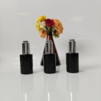 Flacon compte-gouttes en verre mat violet écologique de 30 ml pour huile essentielle, sérum, soin de la peau, collyre avec pompe argentée