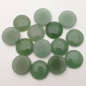 Prezzo di mercato gemma sciolta per gioielli artigianato Cabochon rotondo avventurina verde naturale da 20mm