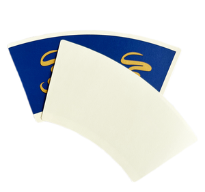 พิมพ์สีฟ้าและเจาะถ้วยกาแฟแขนแม่แบบการออกแบบสำหรับแฟนกระดาษผู้ผลิตสำหรับเครื่องขึ้นรูปถ้วย - Product Image 5