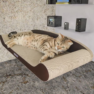 Großhandel Wellpappe <span class=keywords><strong>Cat</strong></span> Scratcher Big und Kätzchen Stress Reliever <span class=keywords><strong>Lounge</strong></span> aus strap azier fähigem Papier - Product Image 2