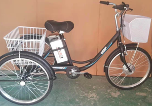 Triciclo Elettrico a <span class=keywords><strong>Tre</strong></span> <span class=keywords><strong>Ruote</strong></span> per Adulti con Cestino e Alta Qualità - Product Image 3