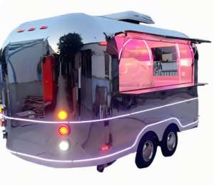 Carrito <span class=keywords><strong>de</strong></span> Currywurst Alemán con Salchicha Asada y Salsa <span class=keywords><strong>de</strong></span> Curry, <span class=keywords><strong>Comida</strong></span> Callejera Estilo Berlín con Papas Fritas - Product Image 4