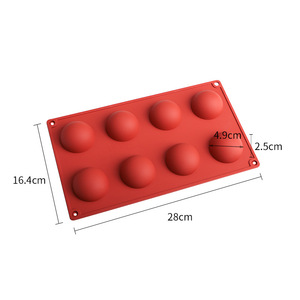 Custom Silicone Cake Mold 8 Cavity Sphere Shape Oven Safe For Cake And Chocolate Molding - Product Image 3