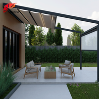 Hanrui personnalisé Auvent Pour cadre en aluminium Pergola Toile Toile Tissu Auvent Couverture rétractable Toit motorisé
