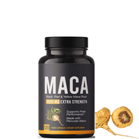 Cápsulas de Raíz de Maca de Alta Calidad de Marca Privada OEM Sin Aditivos, Suplemento de Raíz de Maca Negra, Roja y Amarilla