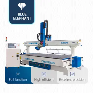 high efficiency blue elephant woodworking cnc mdf plastic cutting carving router with water cooling spindle for sale in Canada