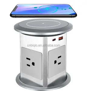 Tabletop Electrical Pop Out Socket Power Strip USB Multifunctional Desktop Pop Up Outlet