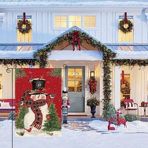 Muñeco de nieve promocional con bufanda Bandera de jardín de Navidad 12x18 pulgadas Doble cara <span class=keywords><strong>Cardinal</strong></span> Invierno Granja Bandera decorativa al aire libre - Product Image 5