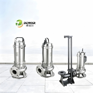 Pompe de drainage des eaux usées QWB à haute capacité de coupe, série personnalisée, 30 CV, 22 kW, en fonte/acier inoxydable 304, pour boues et eaux sales - Product Image 6