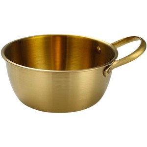 Double Stainless Steel Salad Bowl 17cm Large Capacity Single Handle Multi Functional Cooking Pot For Household Use - Product Image 2