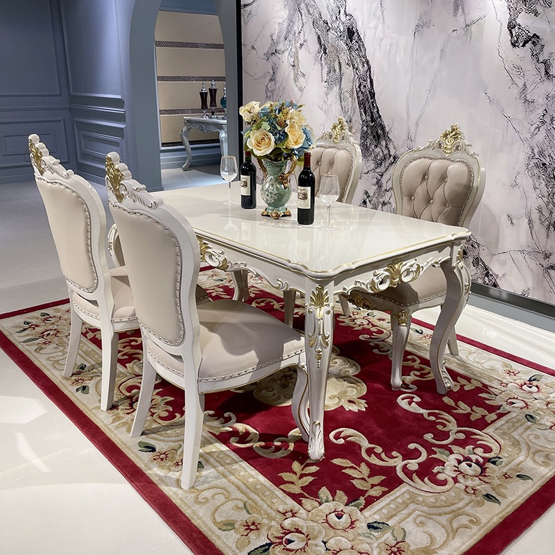 A table and four chairs