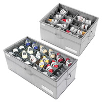 Boîtes de rangement pour chaussures en tissu Oxford pliables modernes, avec séparateurs, imperméables et écologiques, prix de gros du fabricant