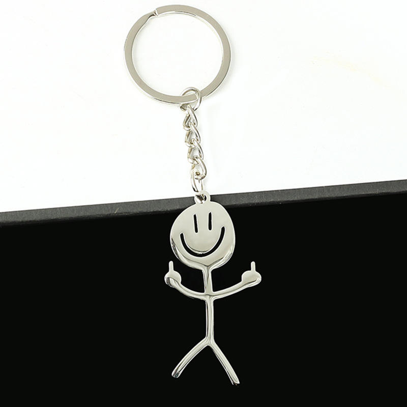 Hands vertical middle finger little man