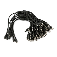 Câble répartiteur d'alimentation cc DC 5.5mm X 2.1mm prise femelle à 2 prises mâles Y adaptateur d'extension d'alimentation pour caméras de vidéosurveillance bande lumineuse LED