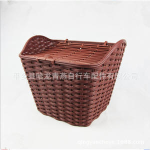 Panier de vélo en plastique marron café, support durable pour vélo de montagne, accessoires pour vélo électrique - Product Image 1