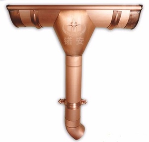 Hot Sales attractive price new green <strong>building</strong> material 6 inch Half-<strong>Round</strong> Copper Rain <strong>Gutter</strong> - Product Image 1