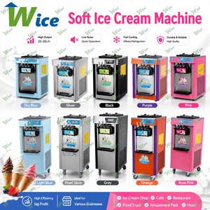 Machine à glace molle WICE 3 saveurs, haute capacité, pour magasin, 20-28L/h, production élevée - Product Image 1