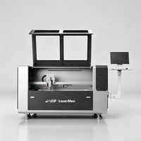 Machine de découpe laser CO2 à fibres mixtes LM-1390FC à double têtes laser pour le traitement du métal, des matériaux non métalliques, du bois et du caoutchouc, compatible AI/PLT, refroidie par eau