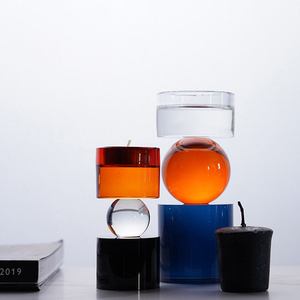 Portacandele in Cristallo Creativo per Arredamento Casa, Artigianato Decorativo in Cristallo Trasparente, Eleganti Vasi e <span class=keywords><strong>Lanterne</strong></span> per Candele, Arredamento per Soggiorno - Product Image 5