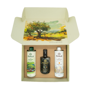 Set de Regalo de Aceite de Oliva Puglo 750ml, Aceite de Oliva Virgen Extra Orgánico Terra Di Bari IGP EVO, Aceites Vegetales - Product Image 1
