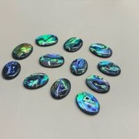 Cabochons ovales en nacre synthétique en gros, coquilles d'ormeau synthétiques, revêtement époxy, pour accessoires de bijoux DIY