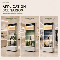 Présentoir Modulaire Léger en Aluminium avec Cadre Perforé Rétroéclairé pour Magasin, Installation Facile, Personnalisable avec Graphiques