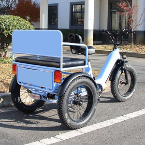 Triciclo Eléctrico de 3 Ruedas para Adultos con Asiento para Pasajeros, Triciclos Taxi con Horquilla Delantera Amortiguada, E-Trike para Turismo - Product Image 2