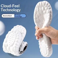 Semelles de sport en latex 4D super douces, haute élasticité, coussinets anti-douleur, désodorisants, soutien de la voûte plantaire, semelles de course, semelles intérieures pour pieds