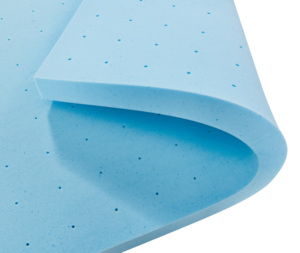 Phổ biến 2 inch gel làm mát sợi Bộ nhớ bọt Nệm Topper & Pad certi PUR-US chứng nhận màu xanh - Product Image 2