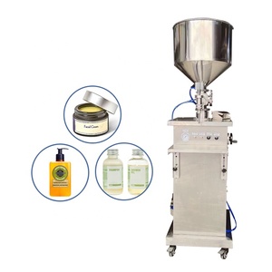 Stainless Steel Cream Filling Machine Standing Volume <strong>Preset</strong> Single Head Liquid Body Lotion Butter Dispenser Packaging Machines - Product Image 1