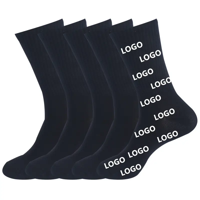 Benutzer definierte Socken Design Eigenes Logo Crew Socken Keine Mindest bestellmenge Privat Ihr Label Bambus Baumwolle Black Man Sports ocken