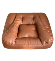 Nid pour chat ergonomique encastré, canapé en PU avec coussin rembourré doux pour le sommeil enroulé des chats