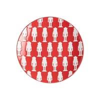 Service de vaisselle en céramique créative de 16 pièces rouge sur blanc pour les fêtes de Noël Assiettes et bols à salade Brig vente en gros